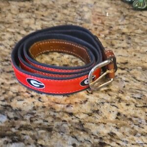 Men's Black and Red Belt